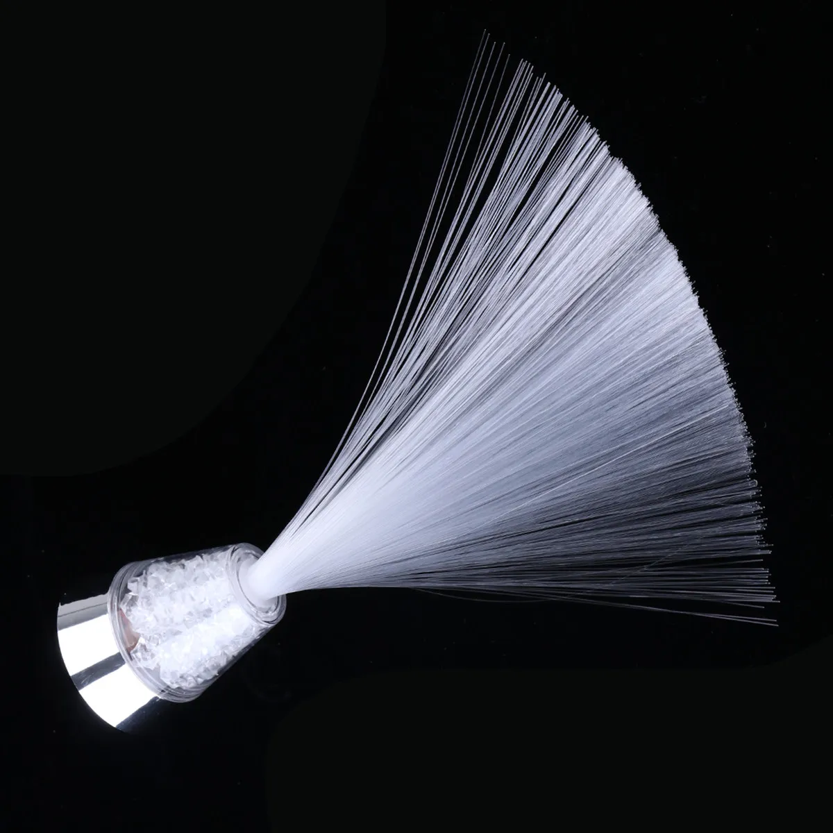 

Novelty Fiber Optic Lamp Ice Cube Shaped Optical Light with Sparkling Crystal Base for Ambient Party Lighting Romantic Event