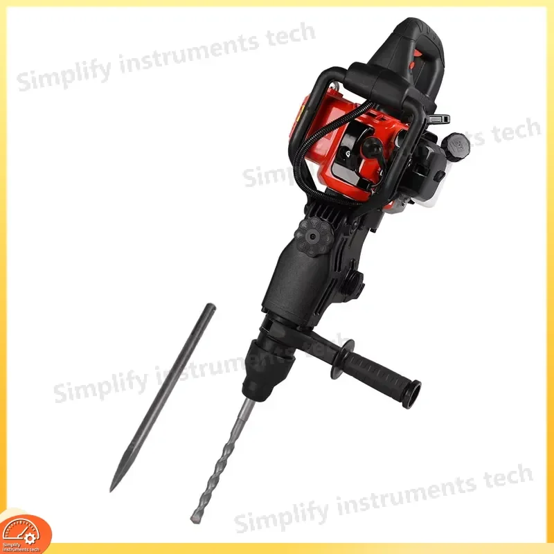 Heavy Duty Jack Hammer Drill 4 Stroke Concrete Breaker Chisel Demolition Tool with Fuel Tank for Construction