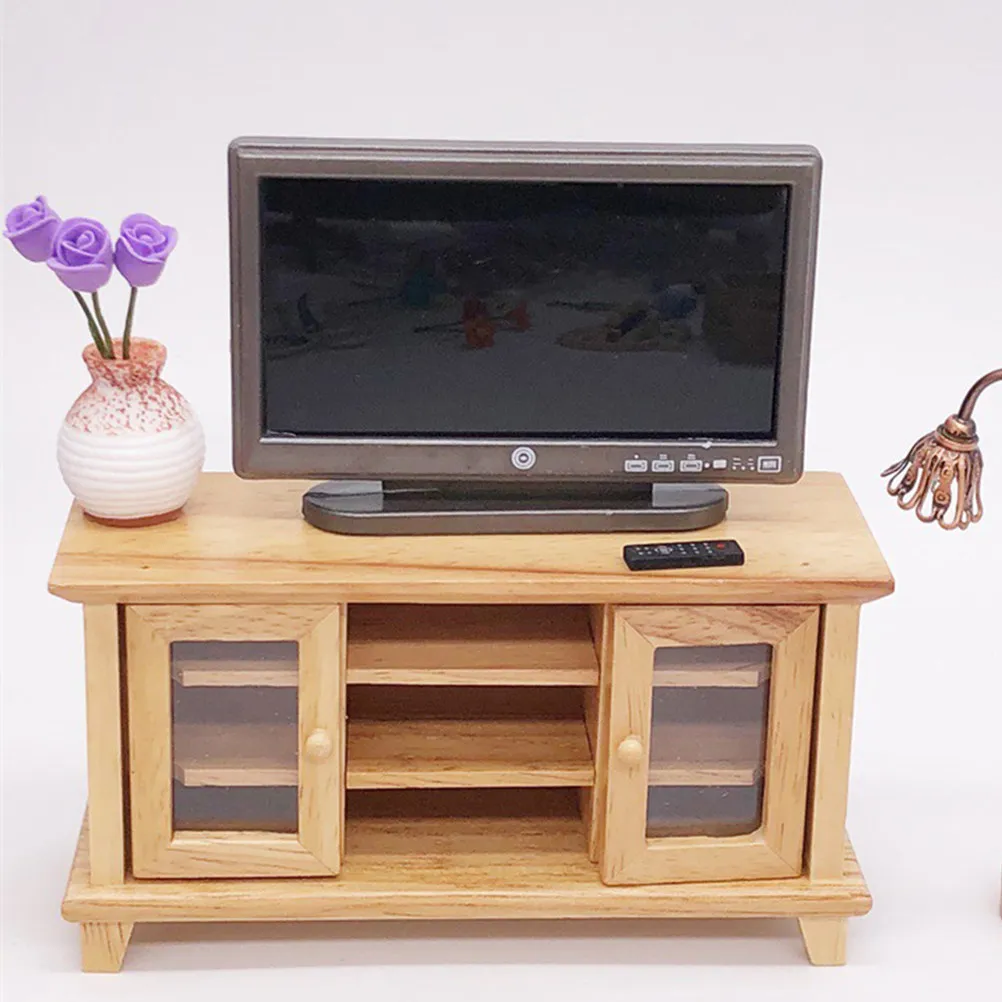 

Набор миниатюрных телевизоров с плоским экраном для кукольного домика: декор для гостиной, спальни, столовой, безопасный, гладкий дизайн, для самостоятельной сборки игрового домика