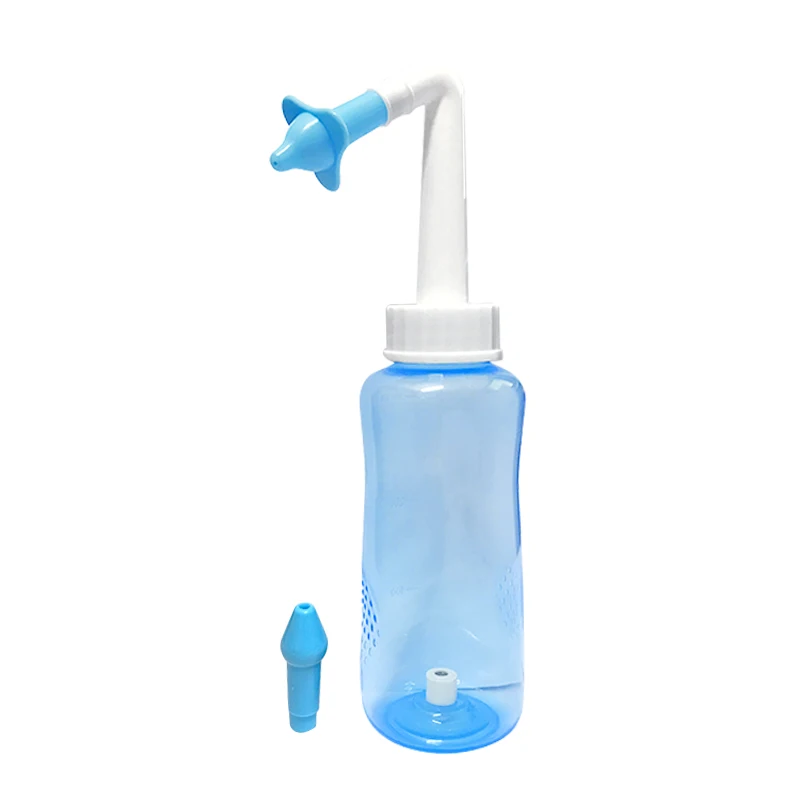 Irrigador Nasal de 300ML, limpieza de nariz, botella de enjuague Nasal, limpiador de lavado Nasal, previene la rinitis alérgica, adultos y niños,