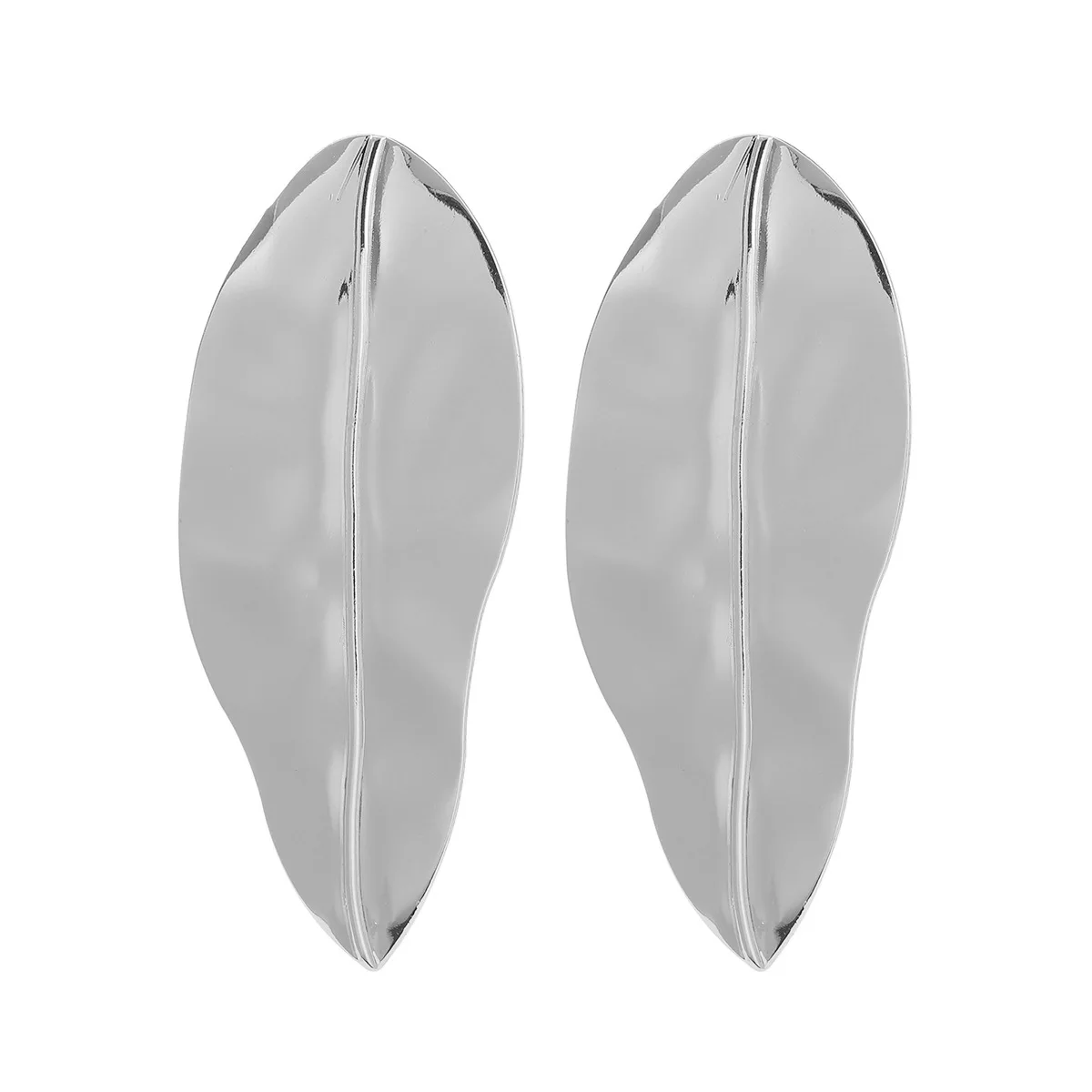 ZA Large Leaf  Metal Drop Earrings for Women Vintage Trendy Exaggerated Alloy Leaves Earring Charm jewelry