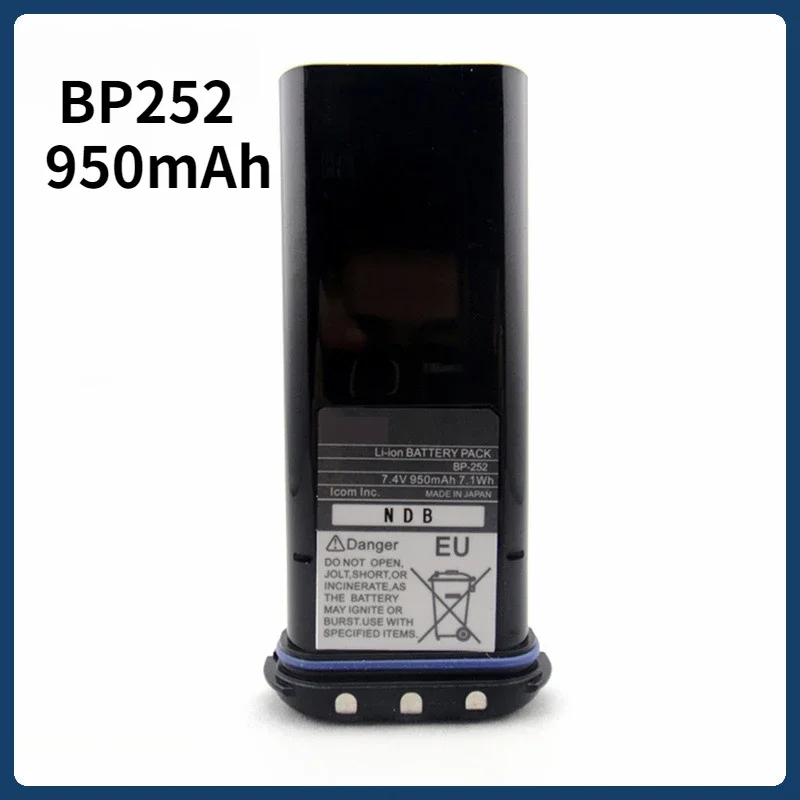

Аккумулятор 7.4V 950mAh BP252 для морских портативных раций IC-M34, M36, литиевая батарея для платформенных устройств, в наличии