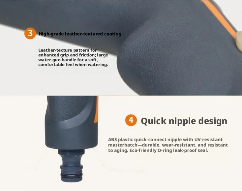 4-Modus Gartenwasserpistole Hochdruck-Autowaschpistole Einstellbare Bewässerungsdüse Rasen- und Gartenbewässerungssprinkler – Detail 8