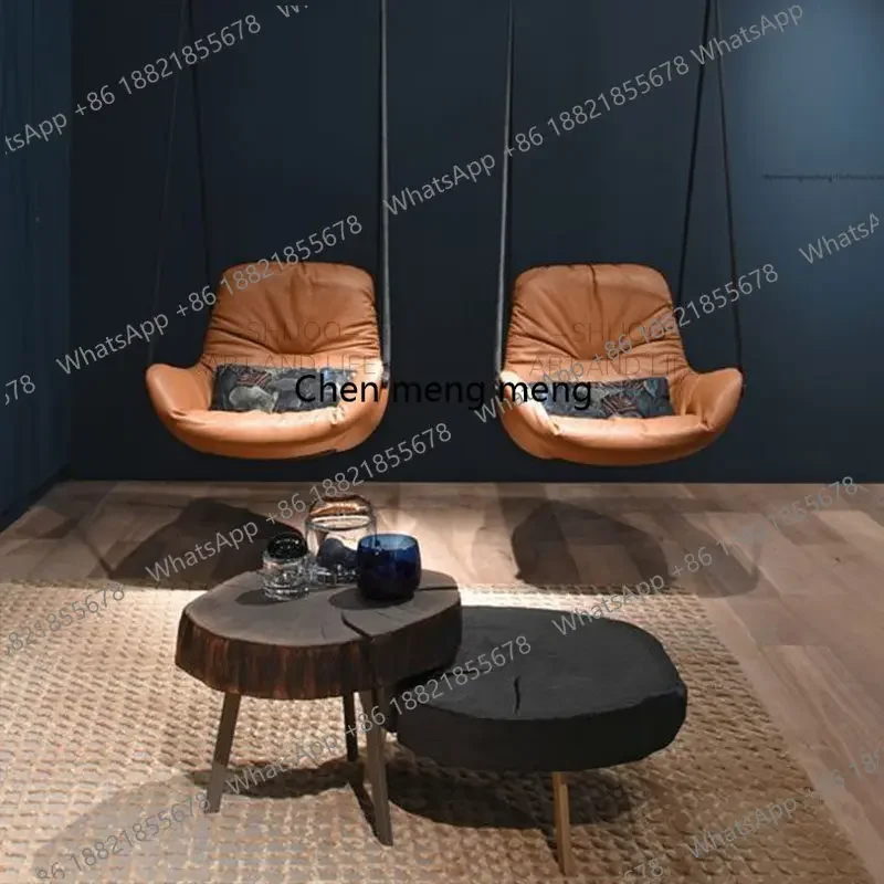 New arrive Modern Simple Artist Household Balcony Indoor Swing Hanging Basket Single Villa Model Room Hanging Chair