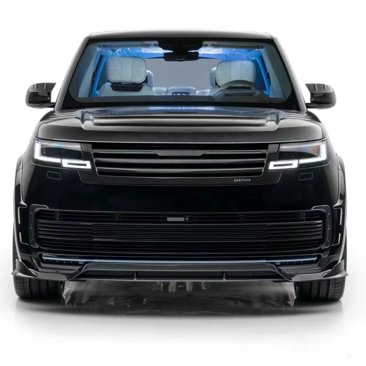 FOR Range Rover Executive Edition Carbon Fiber Body Kit Range Rover Upgrades MSR Style Front Lip Diffuser Spoiler Hood