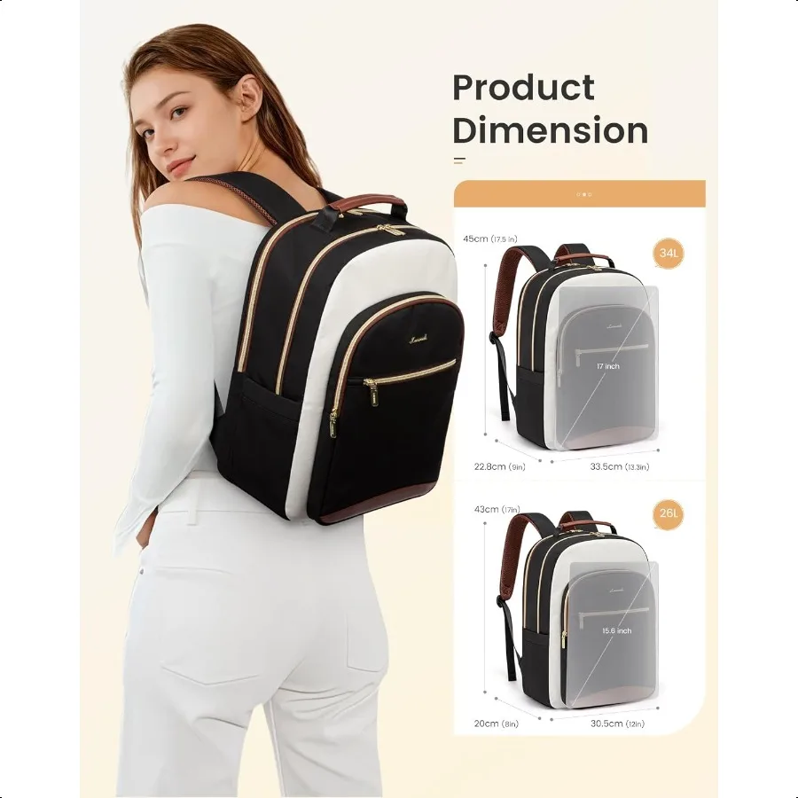 Mochila para laptop para mulheres 15.6 Polegada mochila de trabalho bolsa para professor de volta às aulas mochila para estudante adolescente menina casual persona