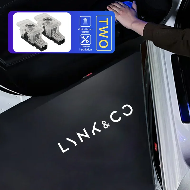 For Lynk&Co 03 01 02 05 06 09 900 LED Car Door Projector Ghost Shadow Welcome Light Accessories