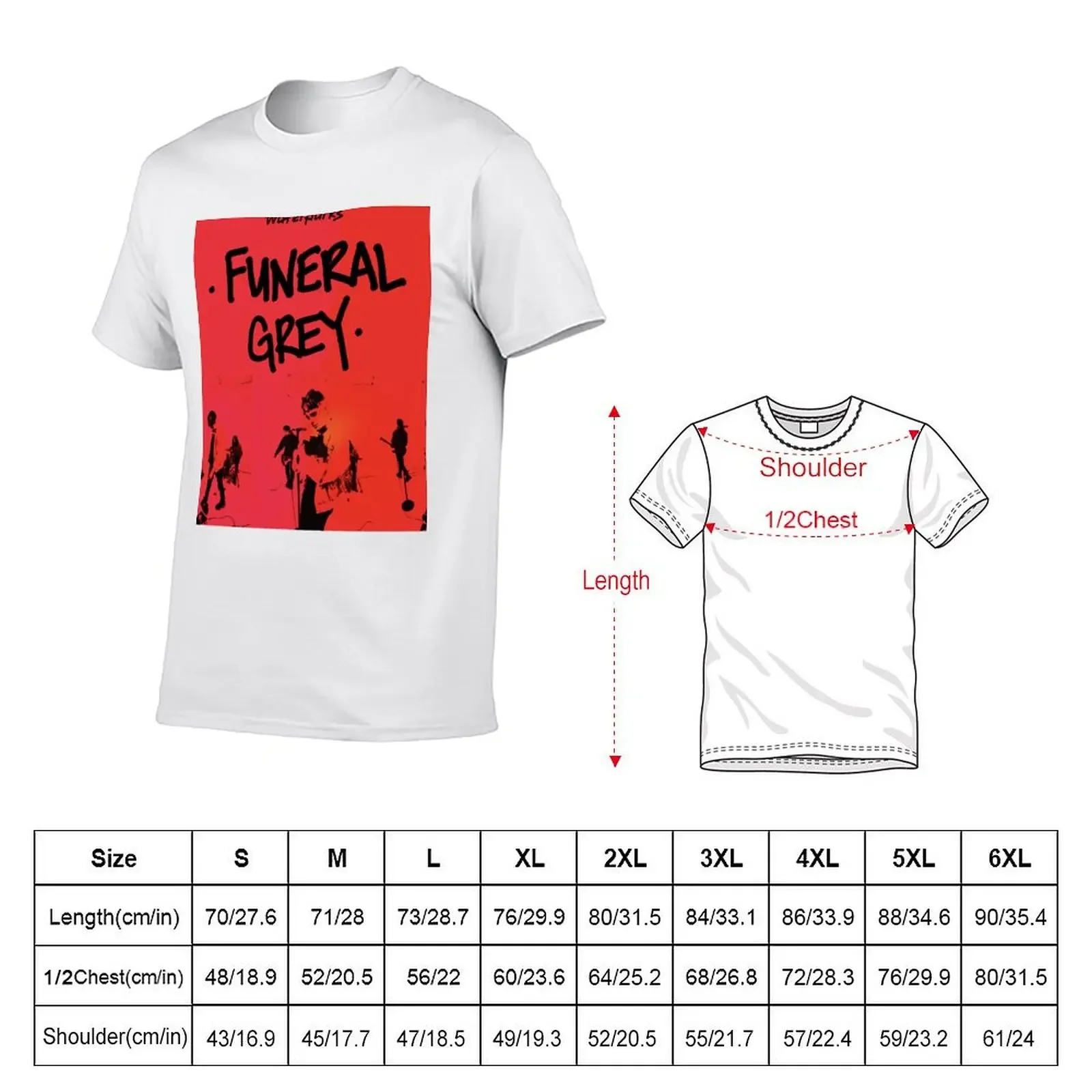 Funeral Grey Waterparks - Waterparks Design - Awsten Knight - Funeral Grey T-Shirt graphics oversizeds Men's cotton t-shirt