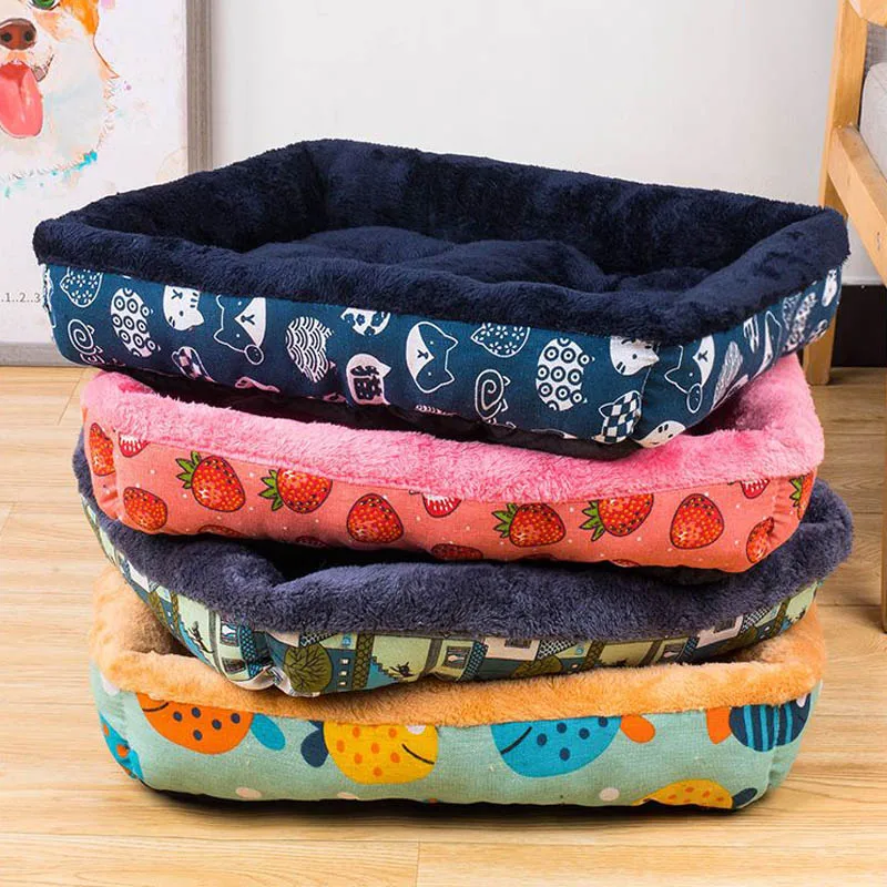 2024 New Soft Fleece Nest Dogs Baskets Pet Bed Thickened Pet Dog House Mat Puppy Kennel For Cat Breathable Pets Bed