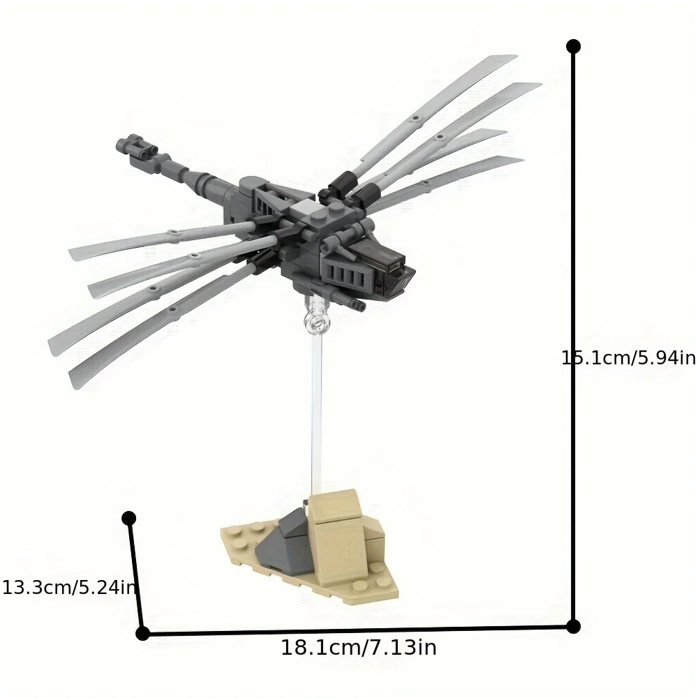 MOC ‌ Desert Wing Ship 75 pièces blocs de construction modèle avion de science-fiction jouet cadeau pour les collectionneurs adultes ‌ ‌ Validation ‌ :