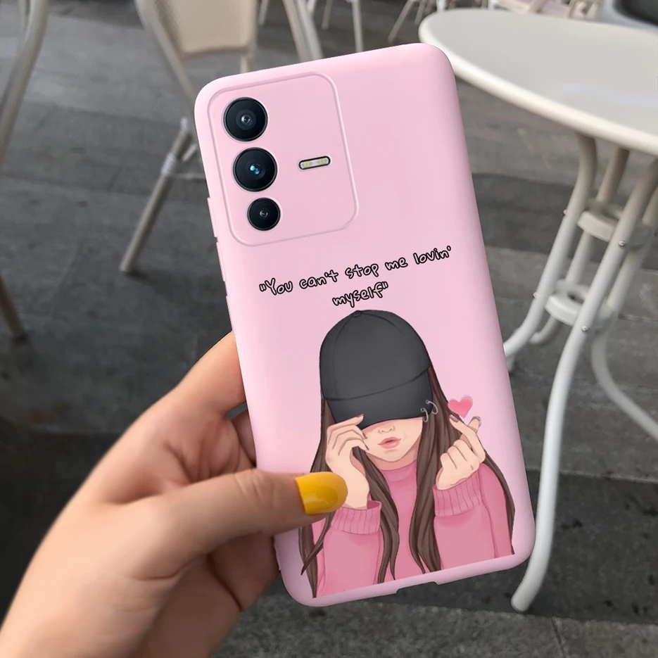 For Vivo V23 5G Case V2130 Cute Cartoon Girls Cover Silicone Soft TPU Phone Case For Vivo V23 Pro V2132 Back Cover VivoV23 Coque