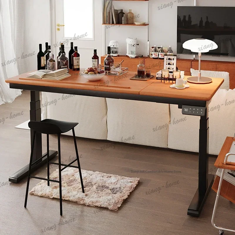 LD Nordic High-end Solid Wood Height Adjustable Desk Modern Designer Study Computer Desk Tiltable Learning Desk