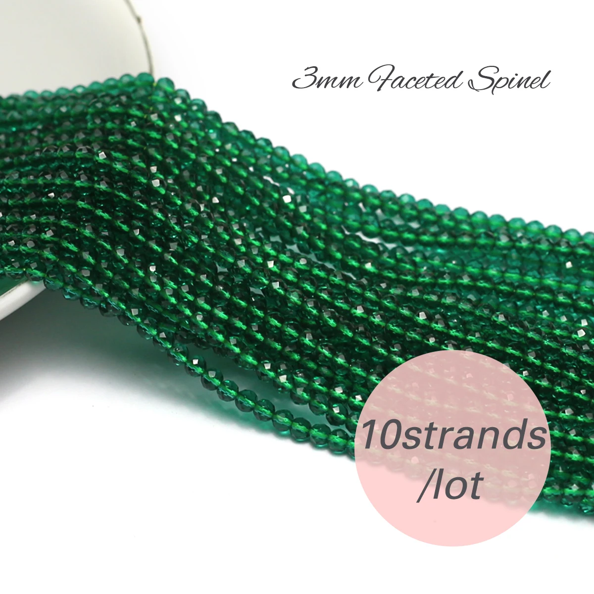 

10 strands/lot 3mm Spinel Faceted Loose Beads Charms for DIY Women Men Necklace Bracelet Jewelry Making Accessories 38cm