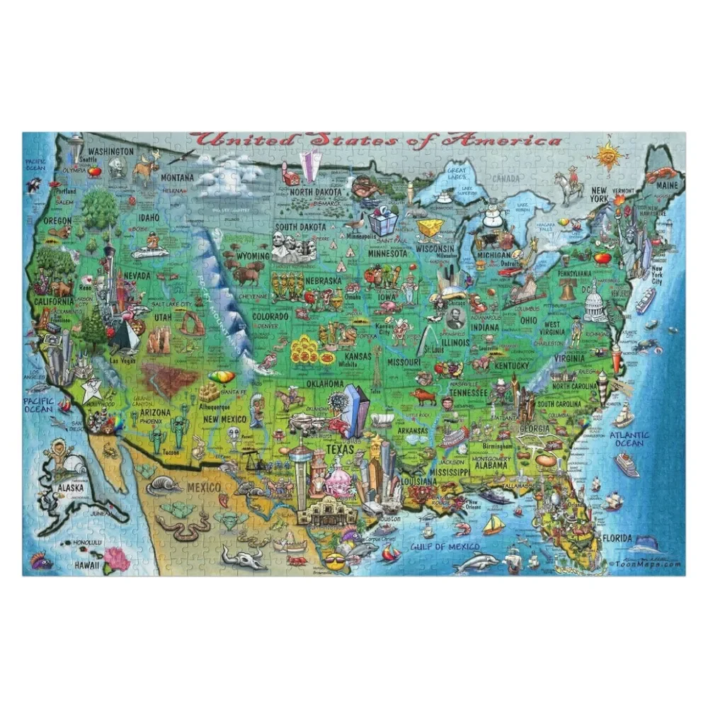 

USA Fun Map Jigsaw Puzzle Scale Motors Customized Photo Customized Toys For Kids Puzzle