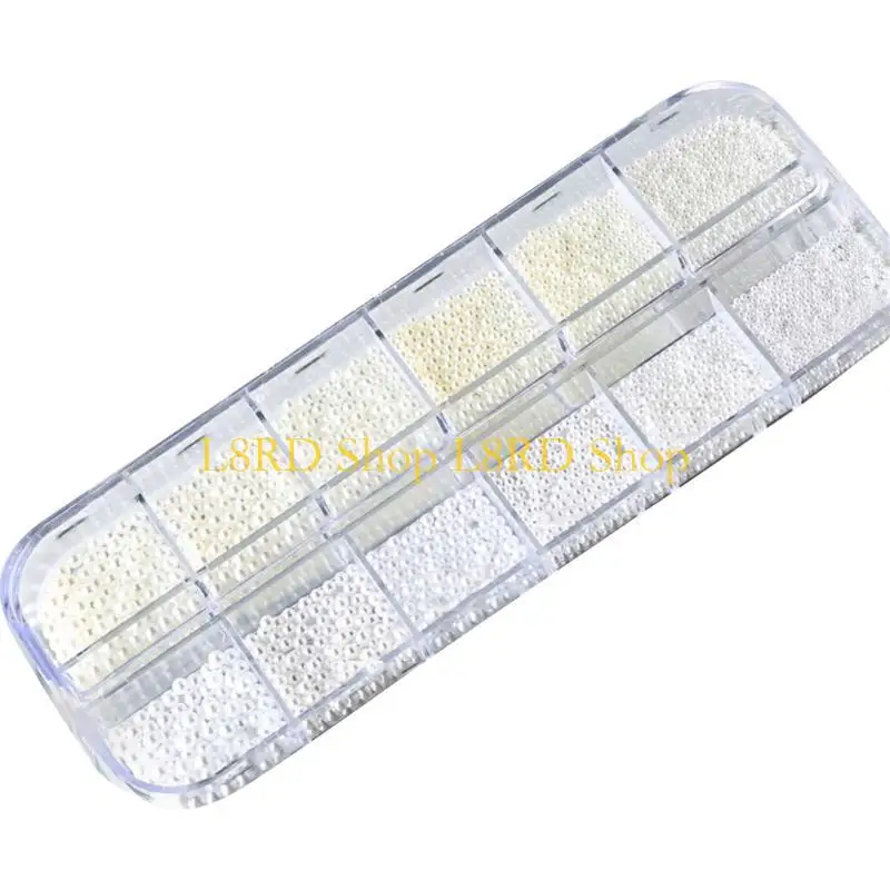 L8RD Multi-Sizes DIY Half Round Flat Back Beads ABS Imitation Pearls Decoration Phone Art Jewelry Manicure Tools
