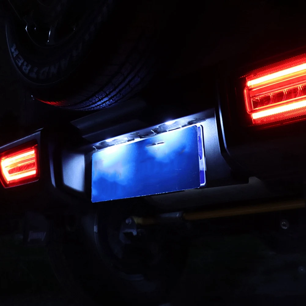 2 szt. Oświetlenie LED tablicy rejestracyjnej samochodu lampa numer podświetlany do Suzuki Jimny JB64 JB74 2019 2020 2021 akcesoria białe światło