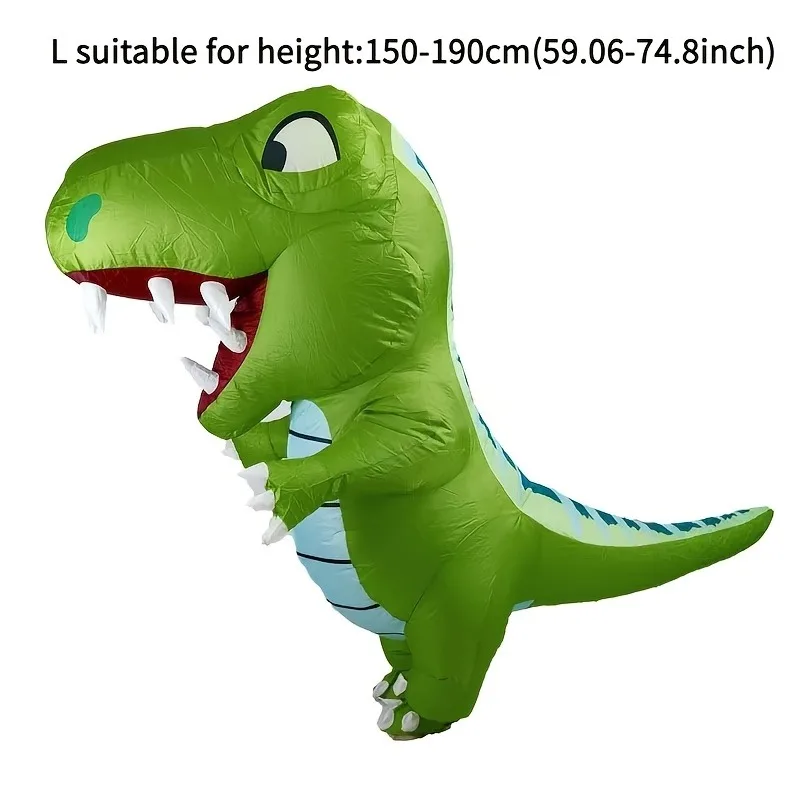 

Cute and Funny Green Dinosaur Inflatable Costume - Perfect for Halloween, Christmas, Parties, and Stage Performances
