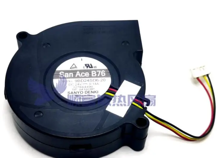 

Ltsf For Sanyo Denki 9BD24SD6-20 DC 24V 0.14A 76x76x20MM 3-Wire Server Cooling Fan