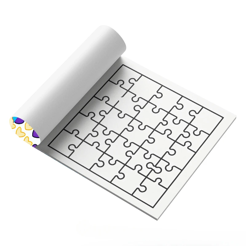 Puzzel Cartoon Bloem Animatie Tekenboek Creatief Cartoon Kleurboek voor volwassenen en tieners Stressverlichtende graffiti - afbeelding 2