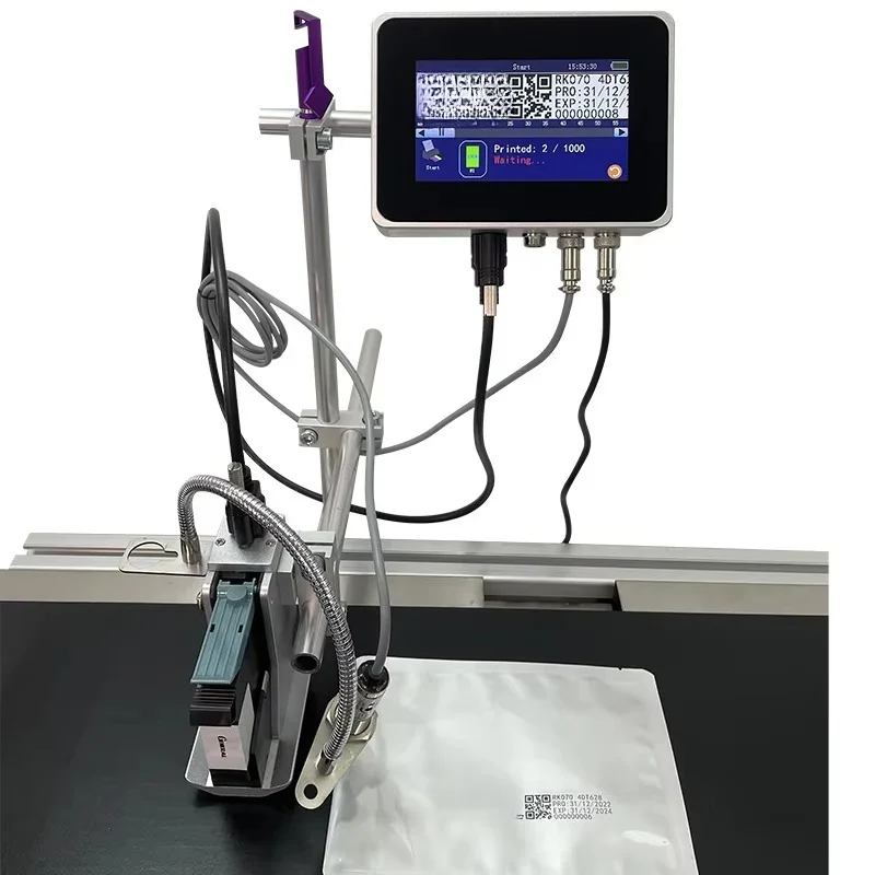 Custom Made   Automatic Continuous Spray Thermal Inkjet Printer Online Batch Coding Expiry Date Stamping Date Cod