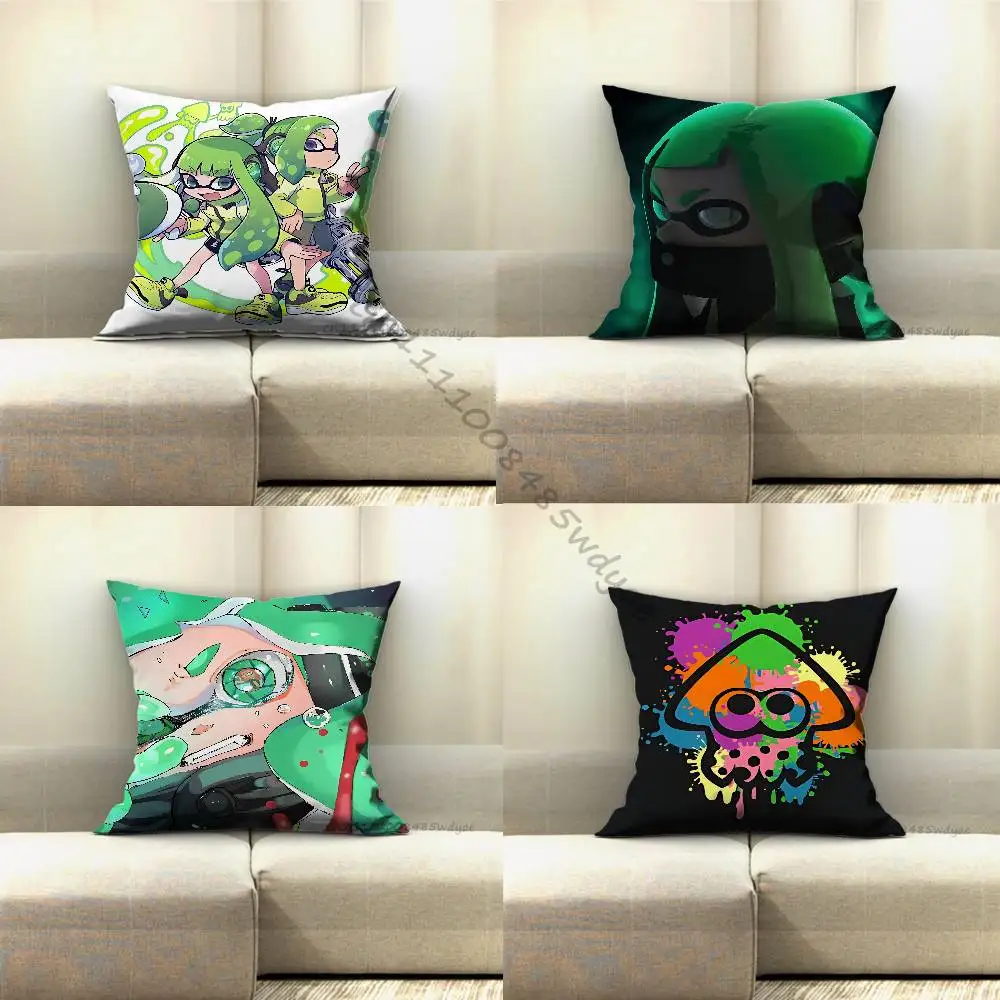 

S-SplatoonS Hero Inkling Pillow for Sofa Seat Chair Decorative/Modern Home Decor Print Throw Cushion