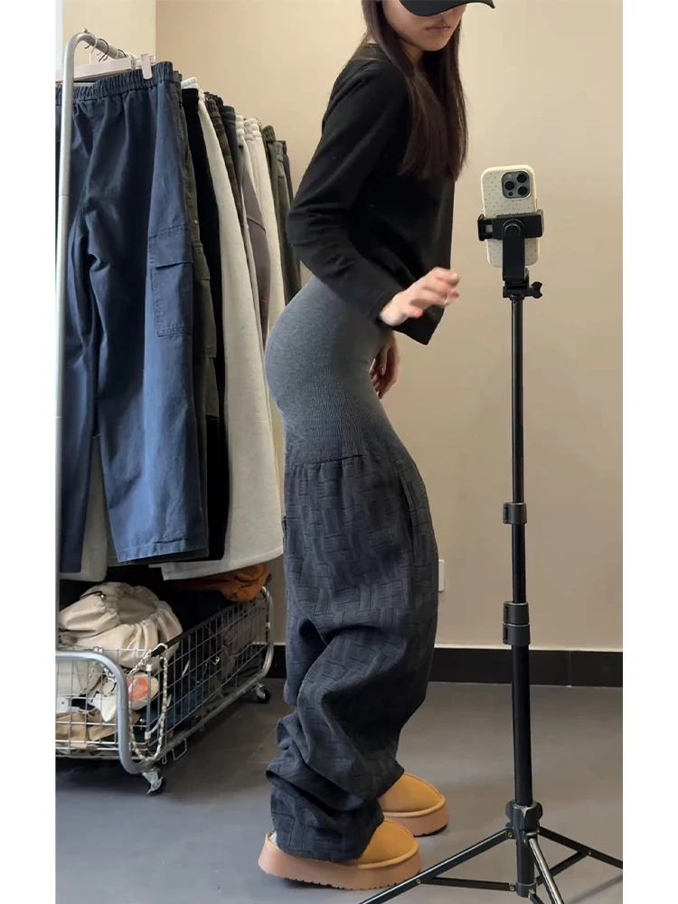 

Мужские широкие брюки из вельвета American Sle Dyed, весенние, повседневные, спортивные, свободного кроя