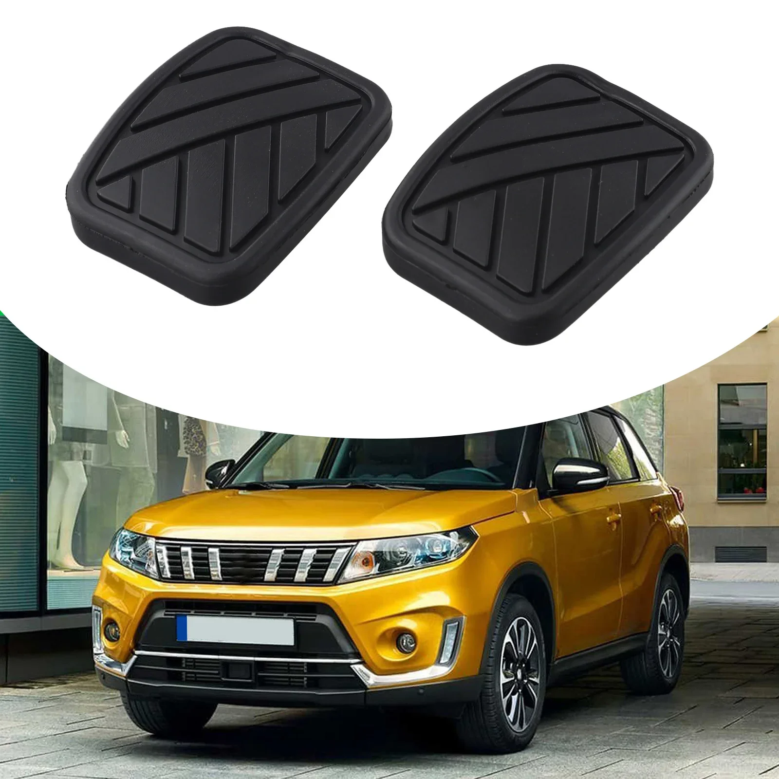 ยางหุ้มแป้นถีบจักรยานคลัตช์เบรก2ชิ้น49751-58J00สำหรับ Suzuki Swift Vitara Samur สำหรับ Suzuki SX4/ XL-7/Grand vitara/aerio