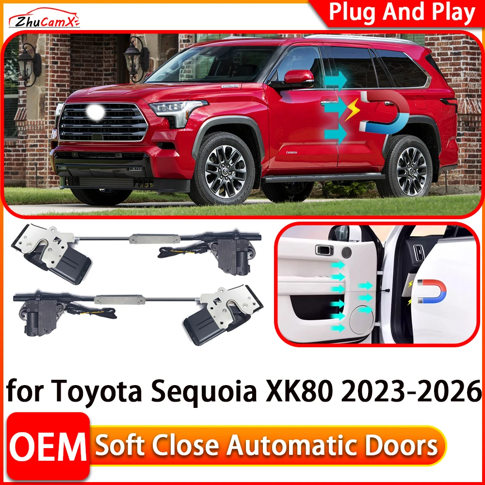 

ZhuCamX for Toyota Sequoia XK80 2023-2026 Automatic Electric Soft Close Door Closer Power Closing Door Comfort Closing System