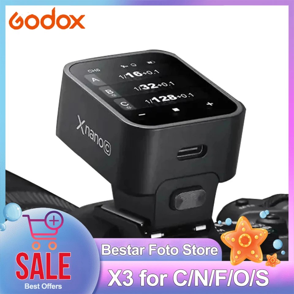 Godox X3 TTL disparador de Flash inalámbrico con Control de pantalla táctil OLED de alta definición a tu alcance