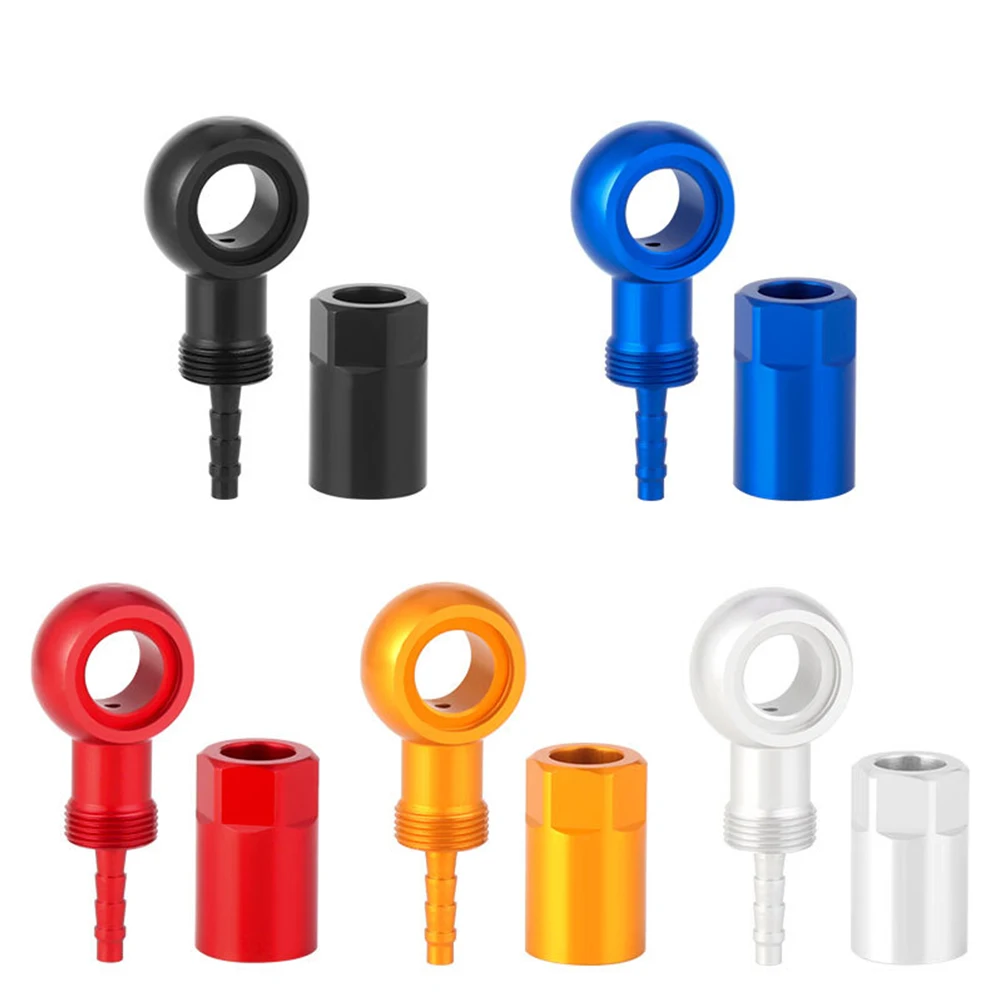 Hydraulic disc brake hose connector for SLX models made from aluminum alloy for strength and reliable brake performance