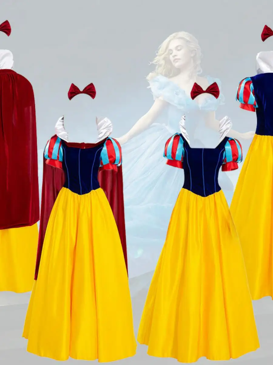 Halloween Rok Stage Performance Spel Sneeuwwitje En Dwerg Volwassen Cosplay Kostuum Polyester Materiaal Etnisch Toneelkostuum