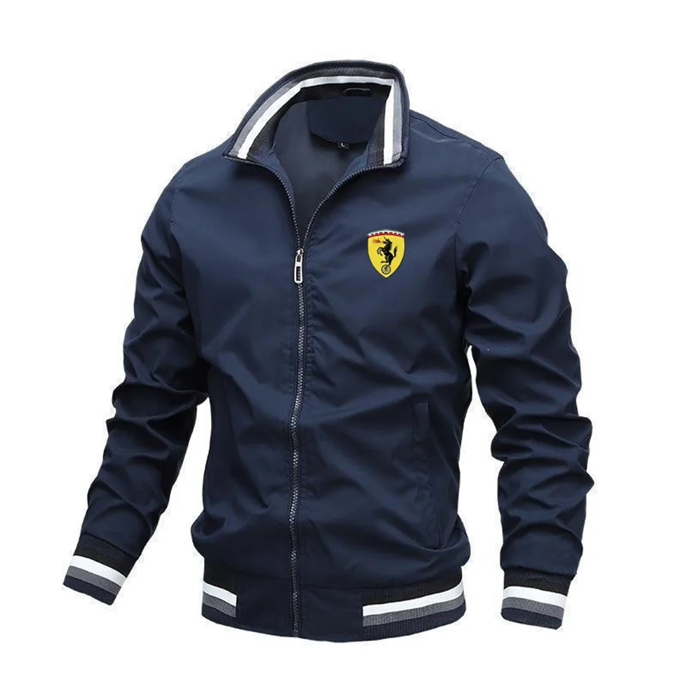 New style jacket baseball shirt solid color sport pullover with flight zipper pocket casual fashionable coat men's jacket