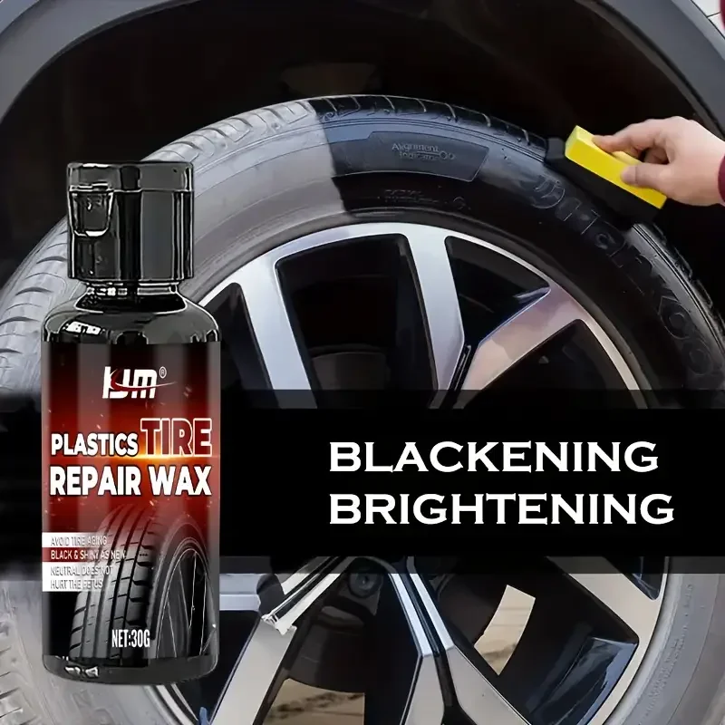 

KJM New Premium Tire Shine Wax 30 г — улучшает внутренние сиденья, пластиковые детали, защита от старения, защиты от царапин, чернение и полировка