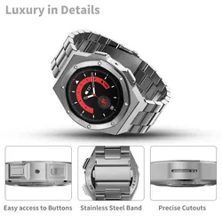 AP Mod Kit Metal Case for Samsung Galaxy Watch 5 Pro/5/4 Stainless Steel Band 44mm/45mm