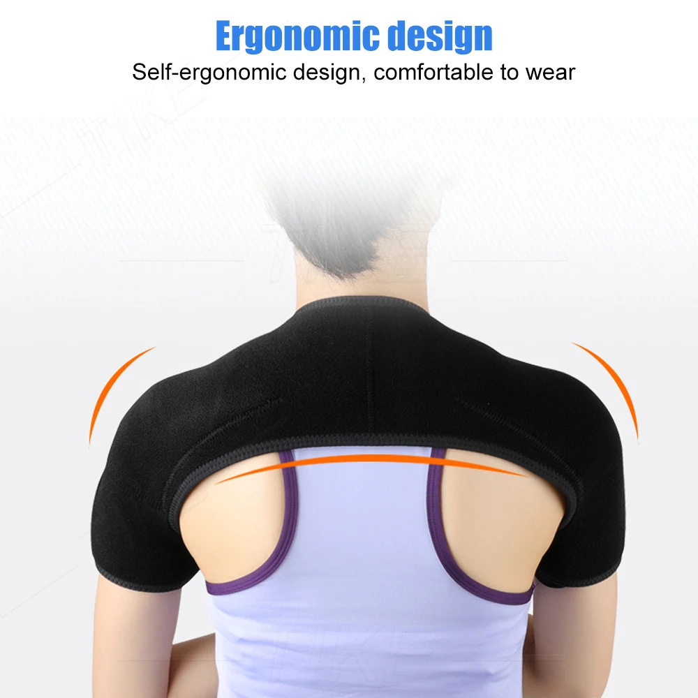 TIKE Double Shoulder Brace - Torn Rotator Cuff Support Tendonitis Dislocation Bursitis Neoprene Shoulder Compression Sleeve Wrap