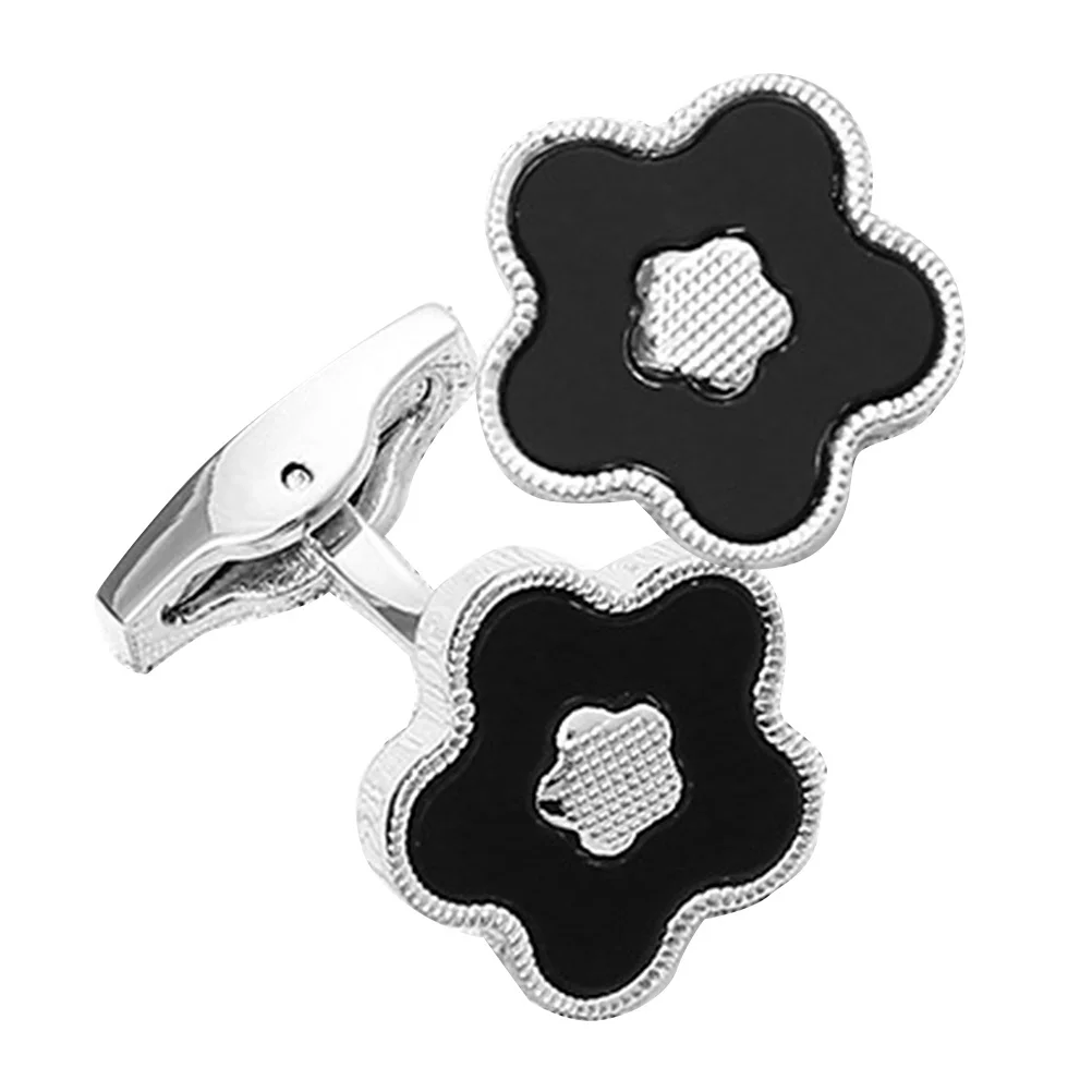 

1Pair Flower Cufflinks Men Suit Tuxedo Studs Wedding Business Shirt Accessories Metal Button Covers Cuff Links