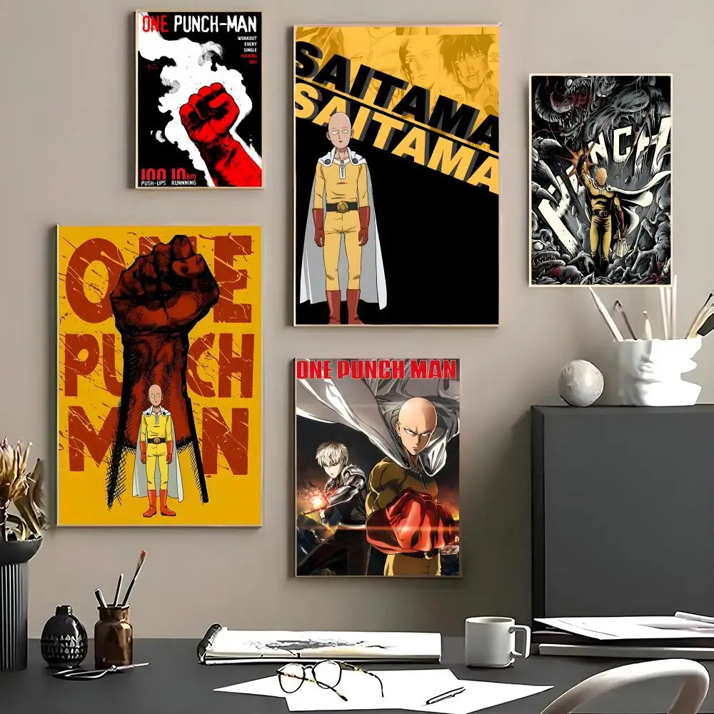 Anime - O-One-Punchs M-Mans Poster Canvas Wall Art Poster for Bedroom Living Room Home Decoration