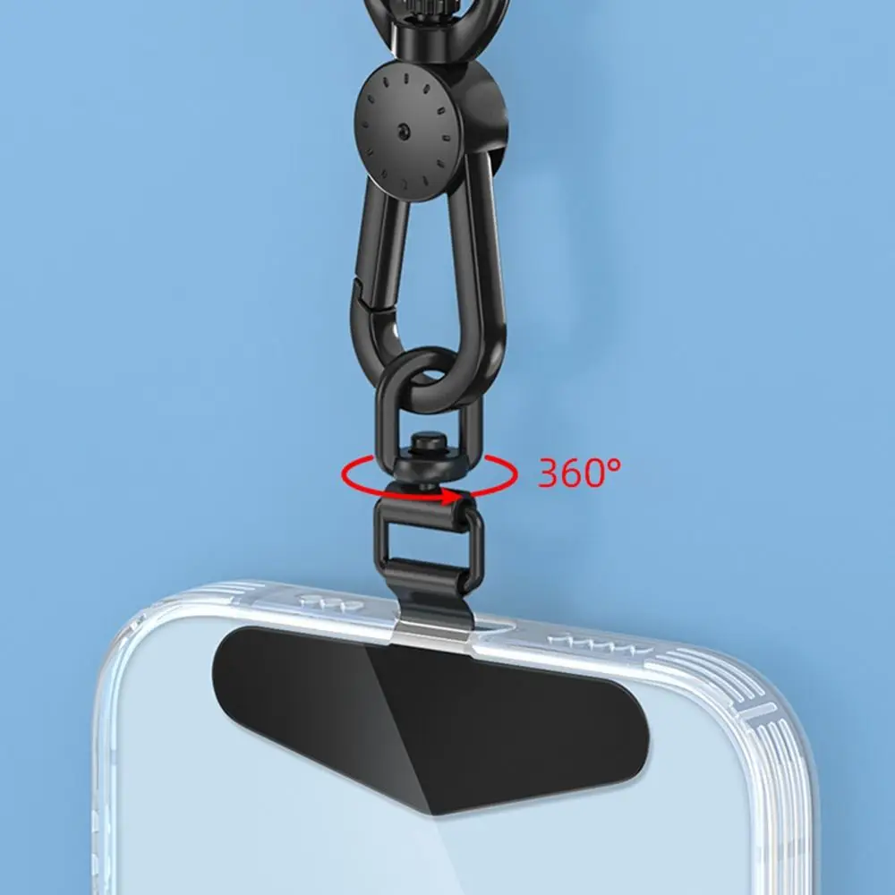

Ultra-thin Phone Lanyard Clip Patch Stainless Steel 360° Rotatable Phone Case Hanging Rope Snap Strap Anti-lost Case Clip