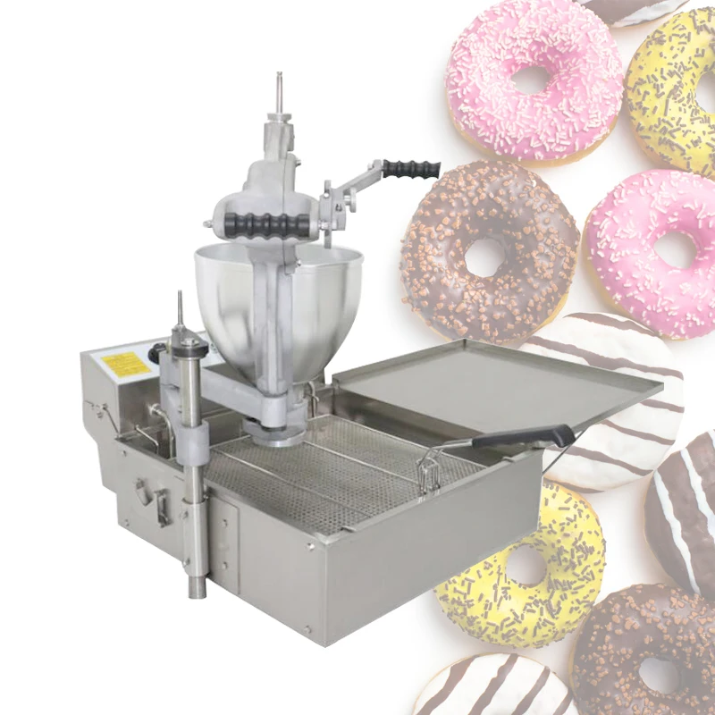 Flower Shaped Donut Machine Automatic Stainless Steel Spherical Donut Forming Machine With Fryer