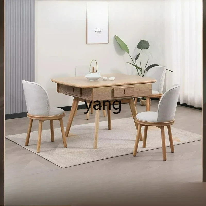 LTT automatic dining table dual-purpose solid mahjong table living room home chess table
