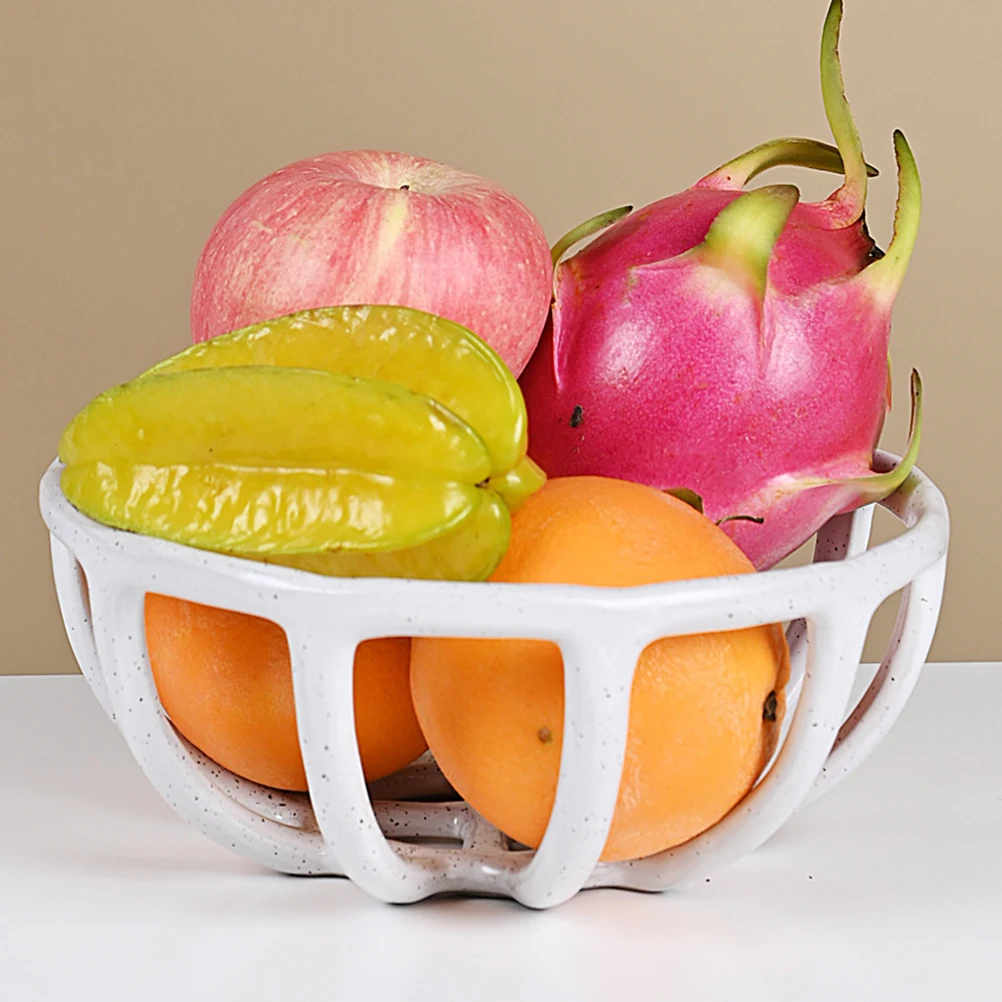 

2pcs Rattan Fruit Basket Bowls for Table Centerpiece Smooth Edges Storage Organizer Decorative Kitchen Countertop