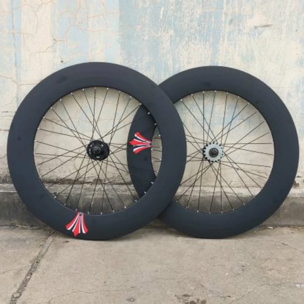 

Aluminum Alloy 700c Wheel Set 90mm High Wheels Bicycle Rims Dead Flying Bicycle Front and Rear Wheels 1 Speed Bicycle