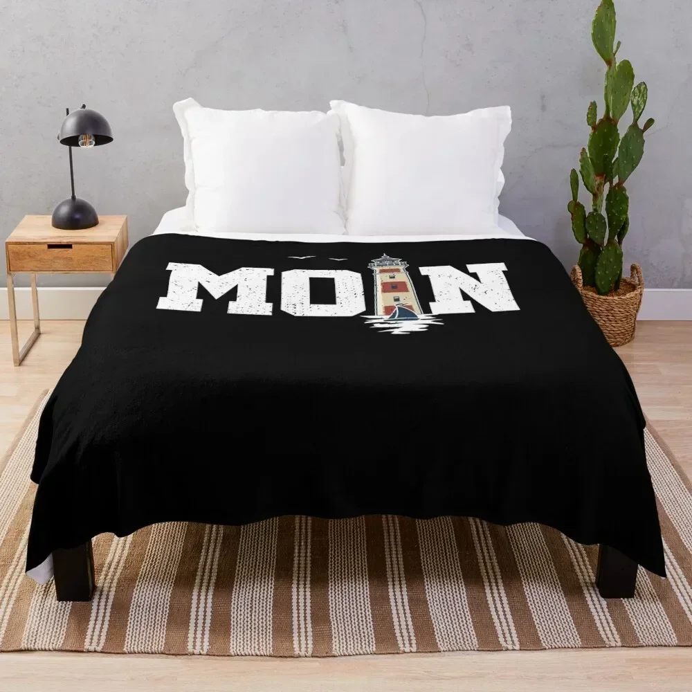 

Hello North Sea lighthouse & seagulls North Germany sea beach Throw Blanket All Weather Soft Throw Blanket for Sofa