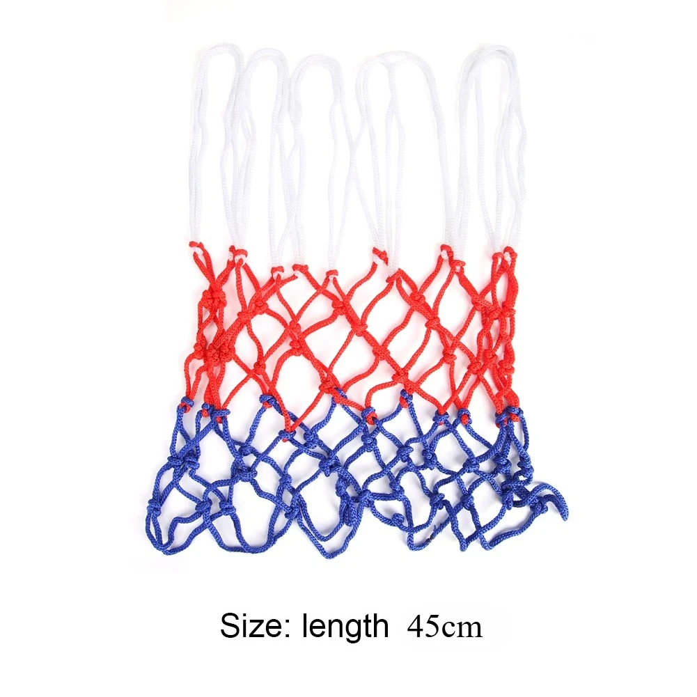كرة السلة هوب صافي الرياضة في الهواء الطلق كرة السلة هوب القياسية كرة السلة صافي شبكة جميع الأحوال الجوية ثلاثي الألوان الرياضة الترفيه #6