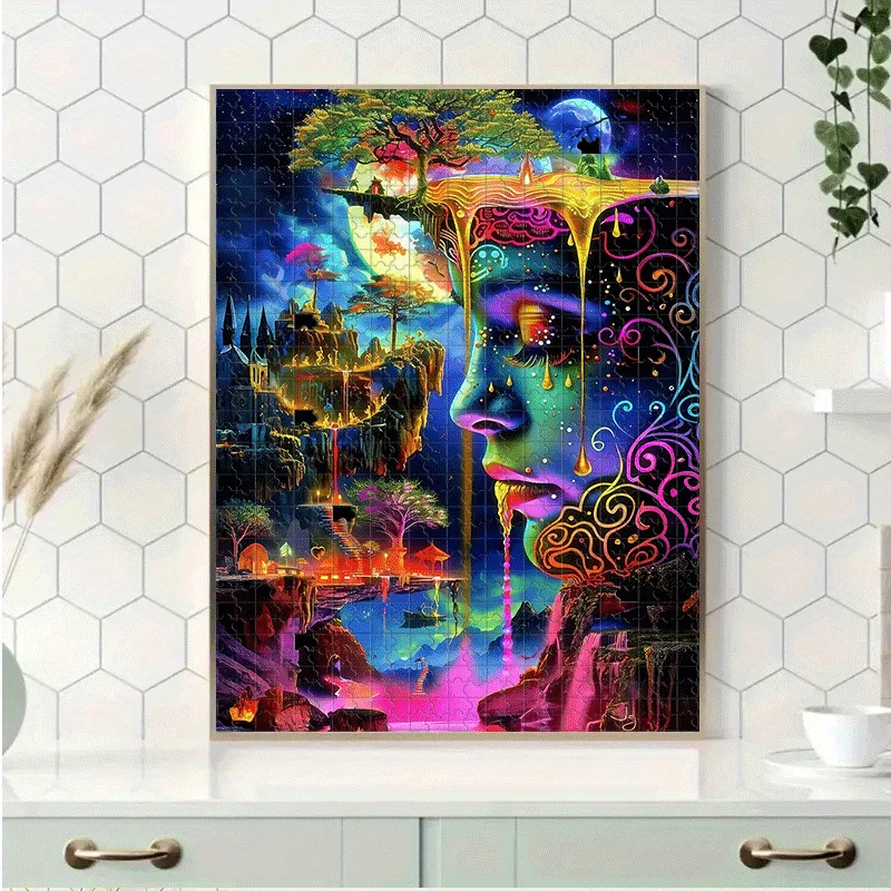 500pcs/1000pcs Pieces Challenging Adult Jigsaw Puzzles Suitable for - Portable Brain with Complex Scenes, DIY for home Decor,