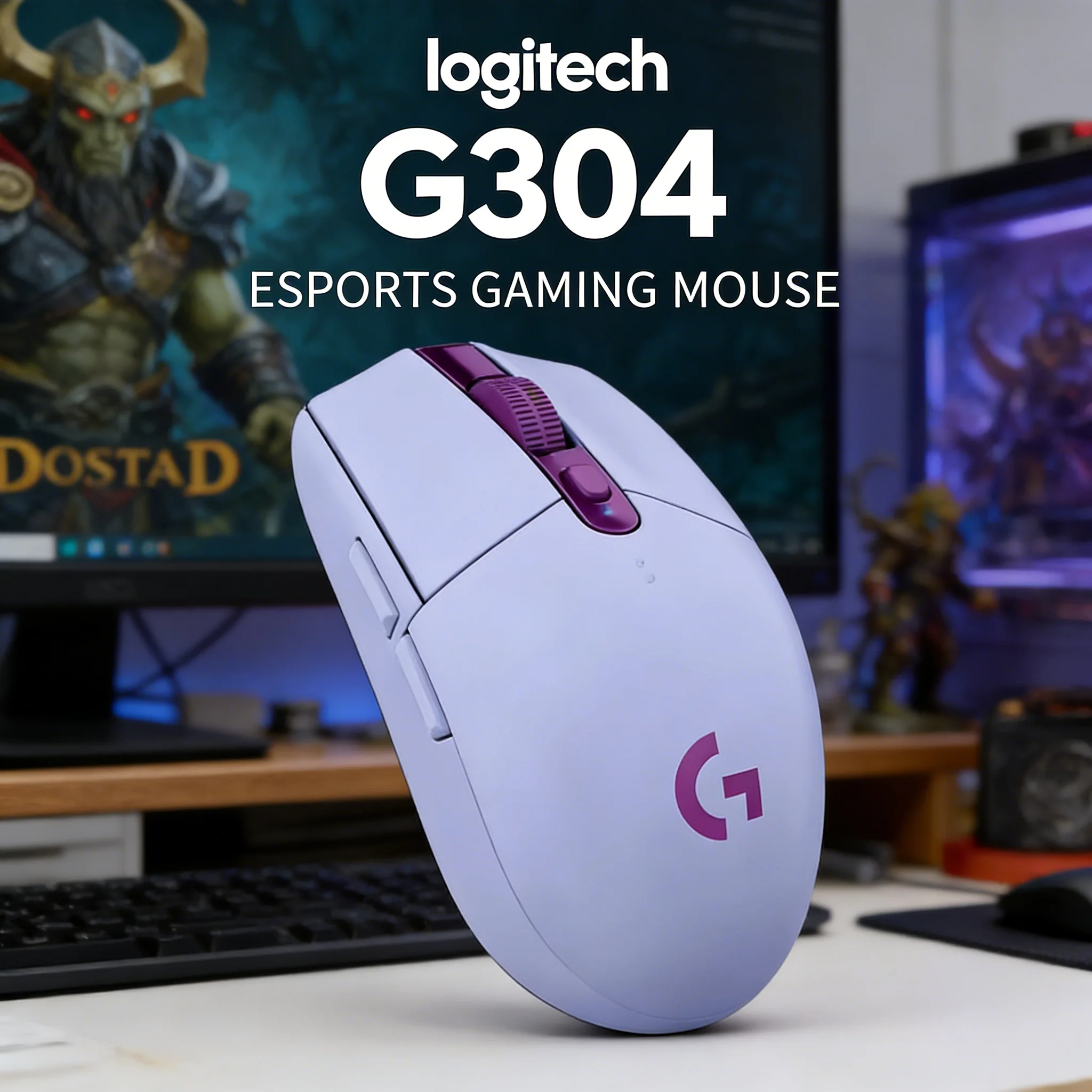 

Logitech G304 LIGHTSPEED Wireless Gaming Mouse Portable RGB Illuminated Programmable Buttons for FPS League of Legends Esports
