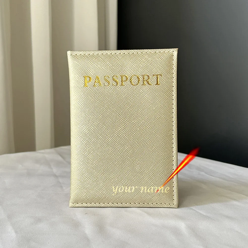 Personalised Passport Cover Bling Solid Women Travel Passport Case Leather Pink Wallet Girl Passport Holder