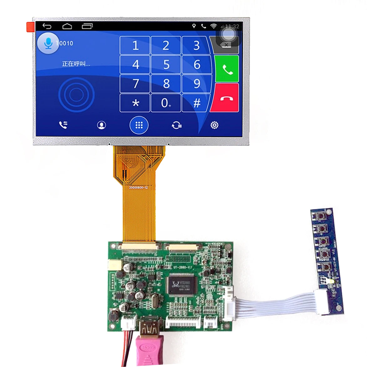 고휘도 7인치 800x480 RGB 인터페이스 4선 저항막 터치스크린 TFT 디스플레이 맞춤형 LCD 터치스크린