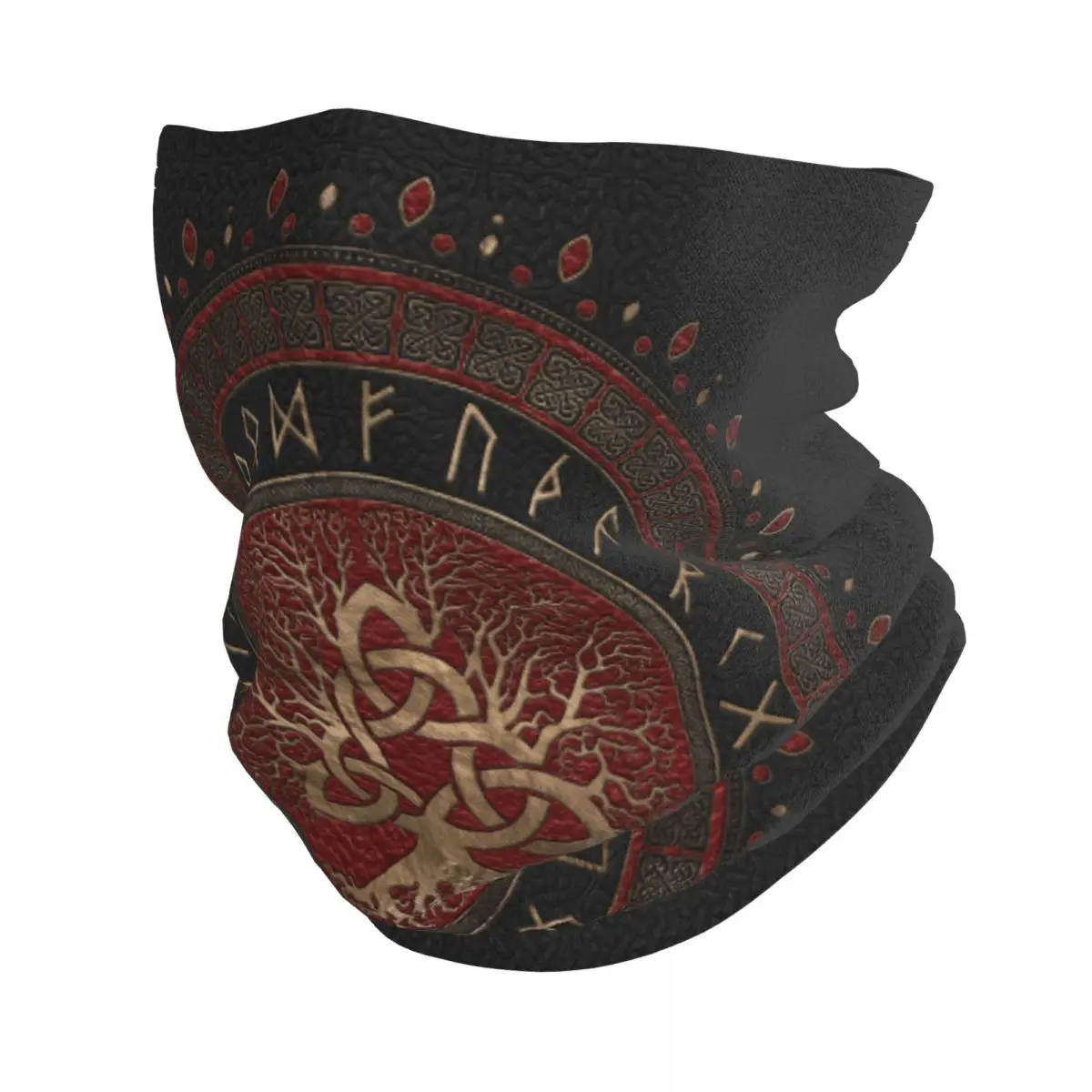 Tree Of Life Futhark Viking Bandana Neckerchief for Hiking Women Men Wrap Scarf Neck Headband Warmer