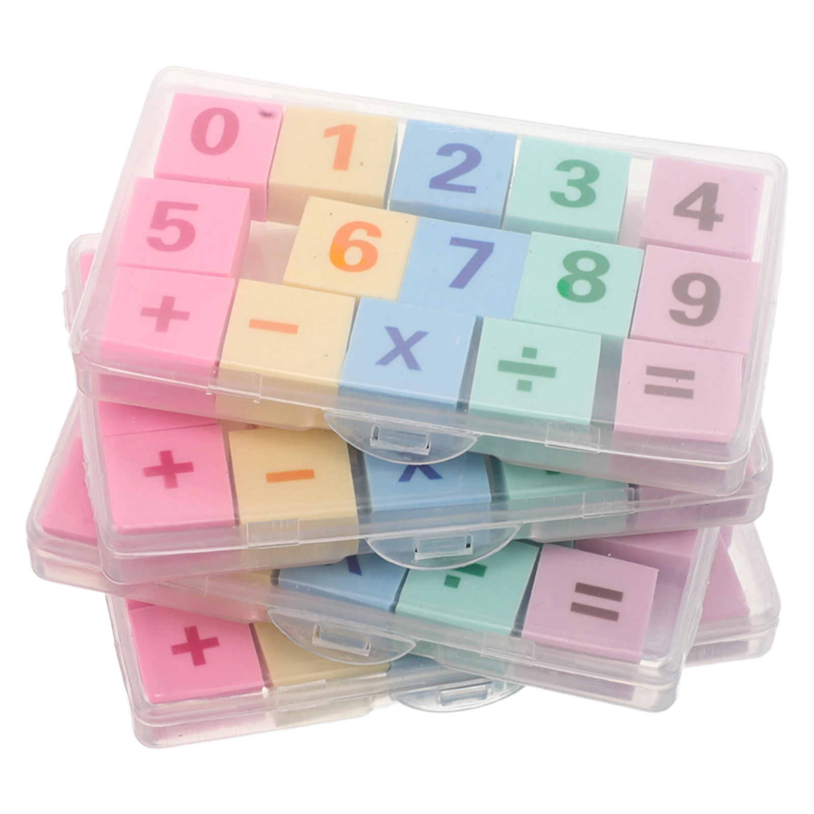 

60pcs Educational Puzzle Erasers for Kids Bulk Classroom Supplies Fun Number Rubbers Math Game School Stationery Gifts